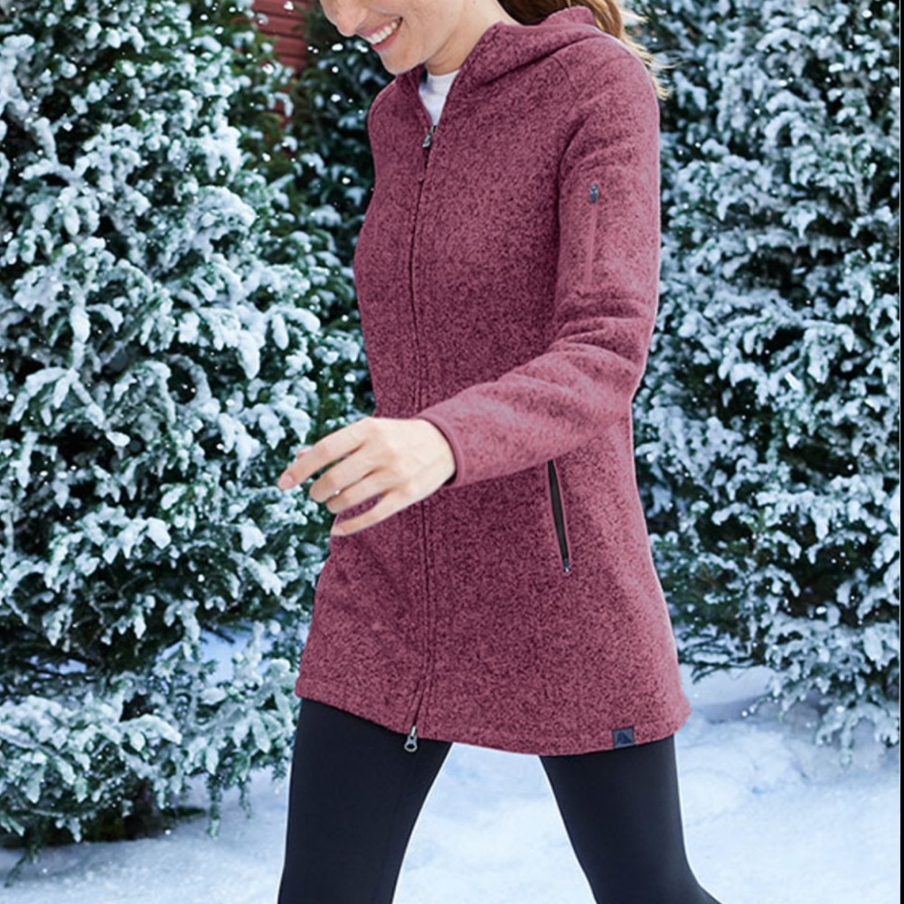 LL Bean Sweater Fleece Coat